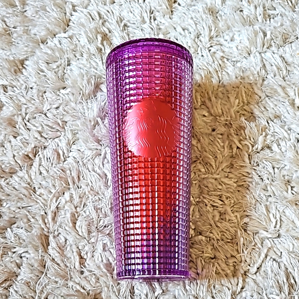 Starbucks Cup - Purple and Pink ombre square sparkly cup